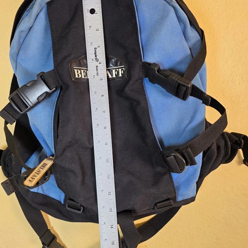 Belstaff Technical Canvas Backpack Black Blue Moto Gorpcore Utility Bag